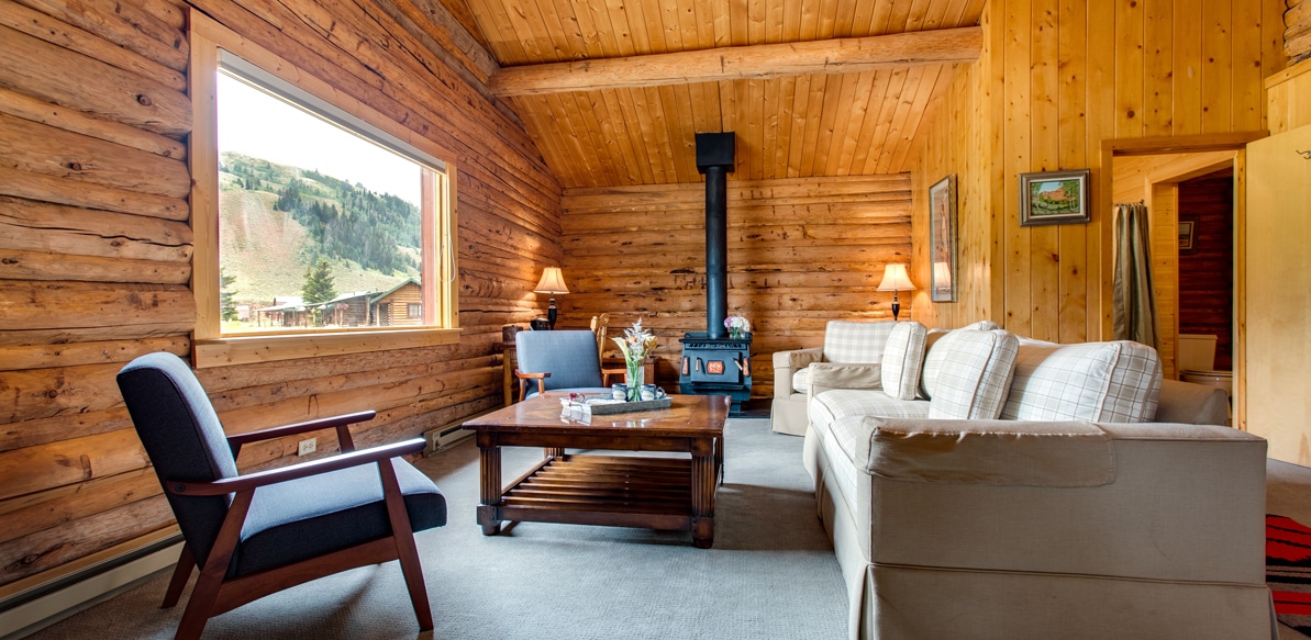 Dakota cabin livingroom seating area