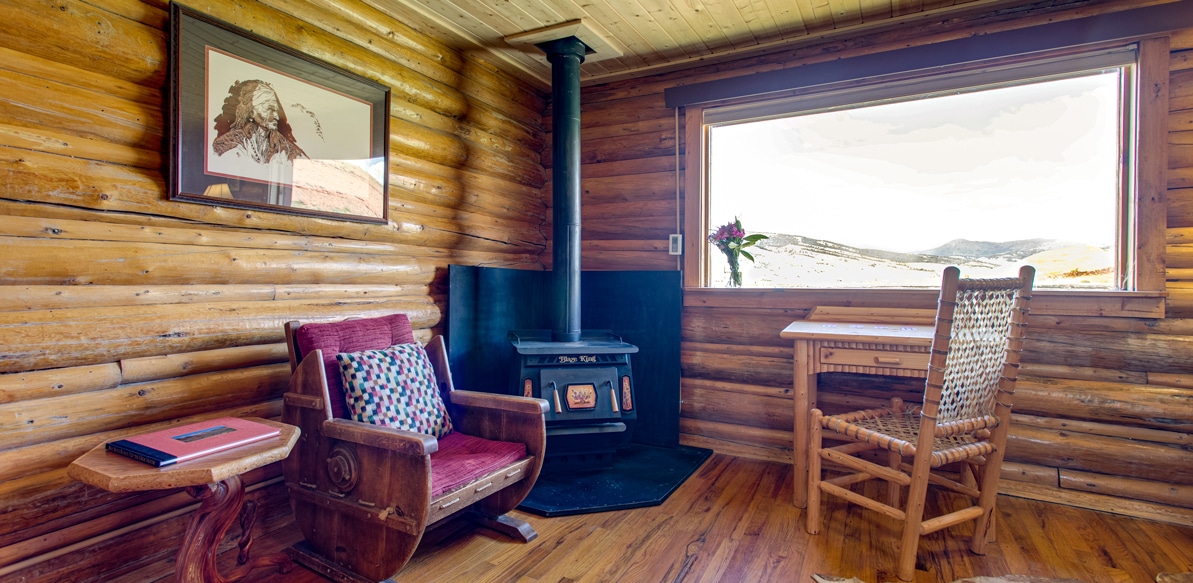 Woodstove in Navajo cabin